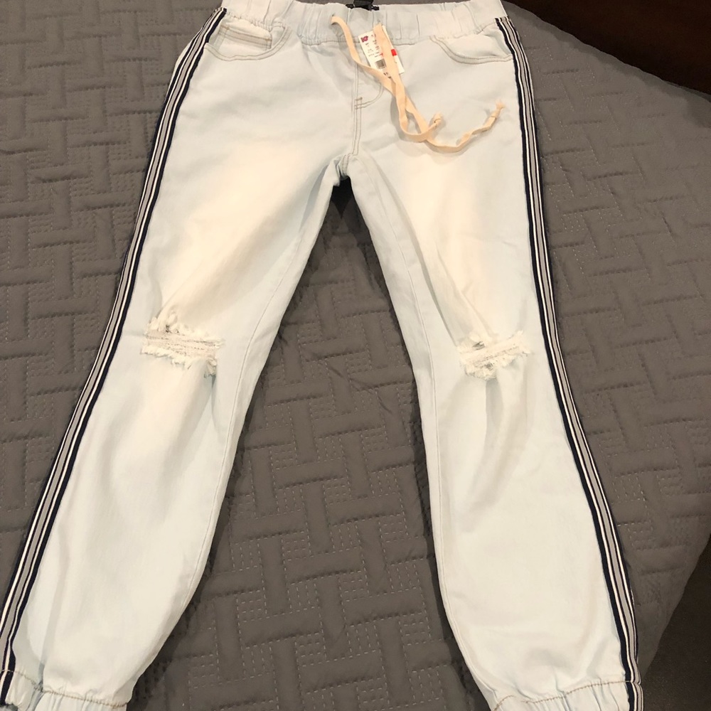 Light colored blue jeans